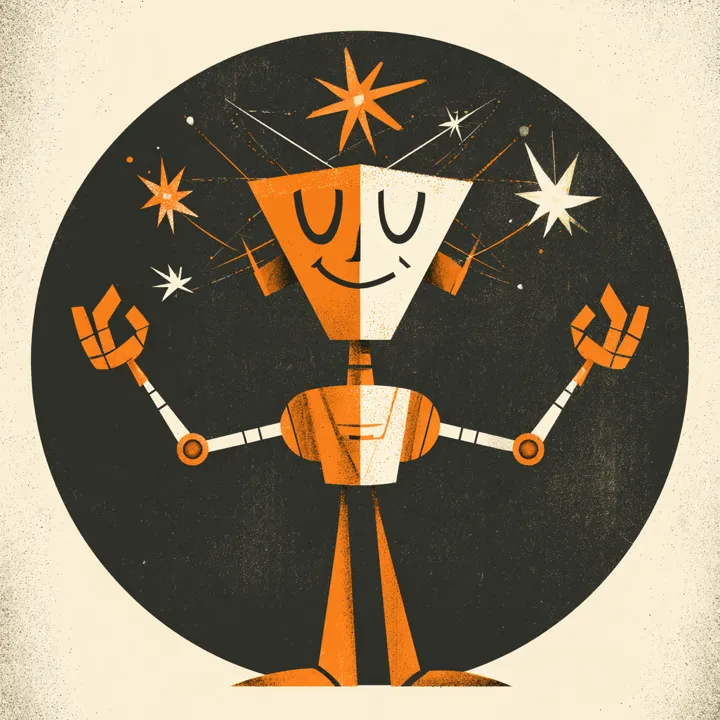 Reviews AI Agent illustration - Turn client feedback into growth fuel. Automated marketing workflow for small businesses by TheAIShop. Skill level: Novice.